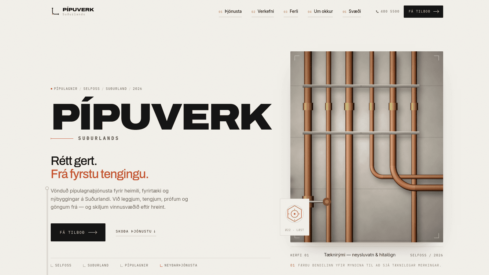 Pípuverk — Pípulagningaþjónusta
